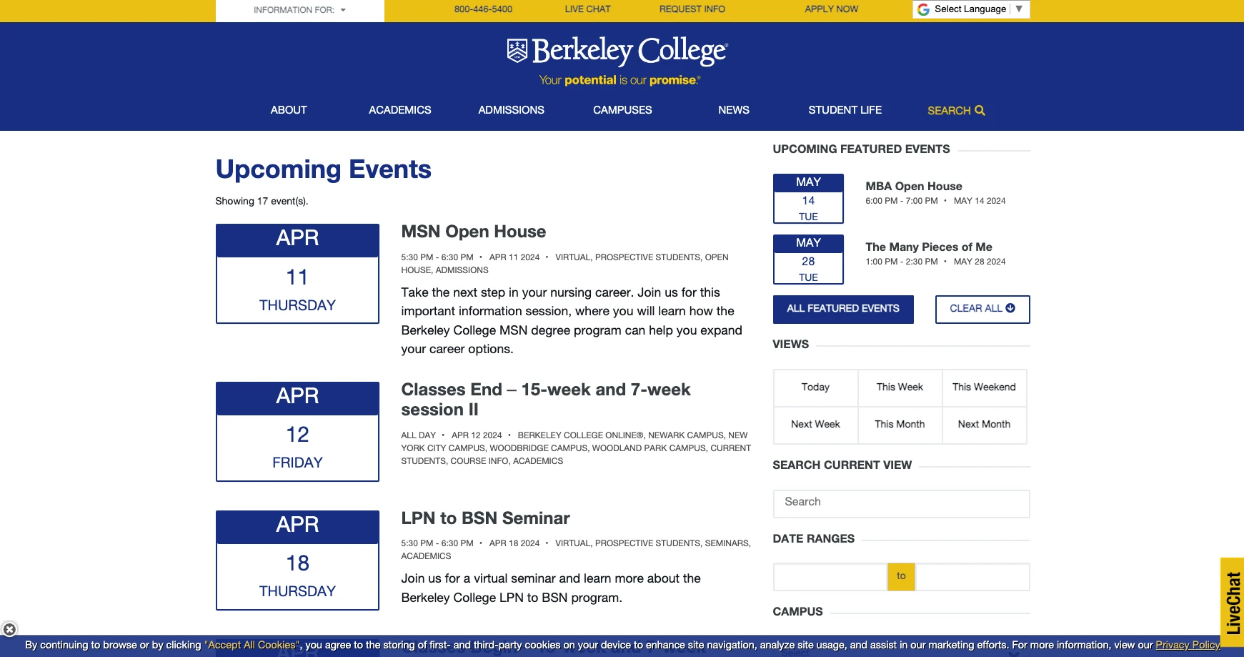 berkeley college screenshot