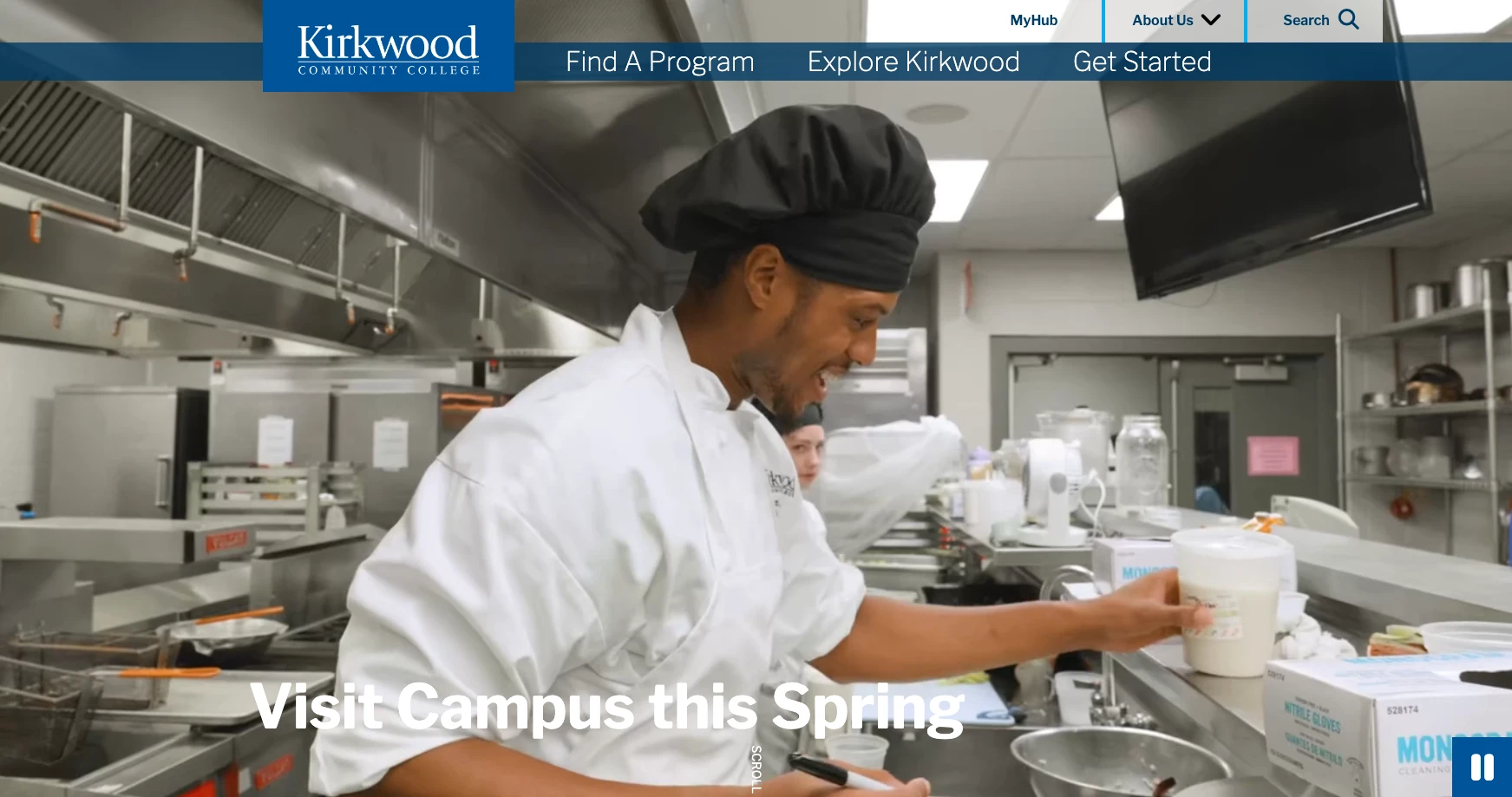 kirkwood community college homepage screenshot